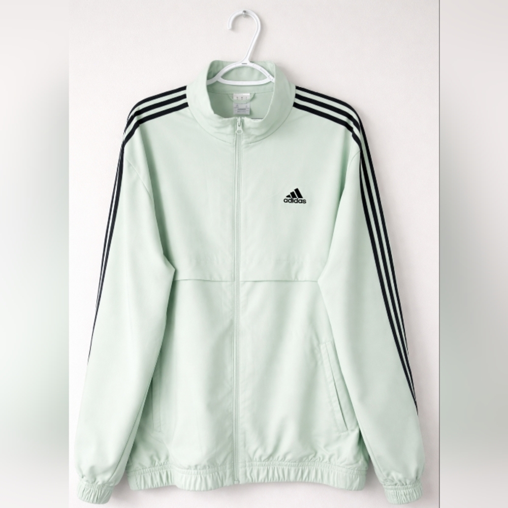Adidas Men's Light Gray Windbreaker Jacket
